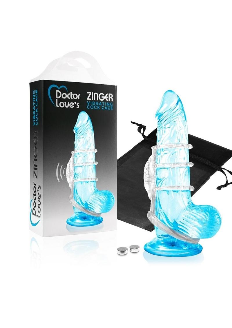 Doctor Love's Zinger Vibrating Cock Cage - Clear