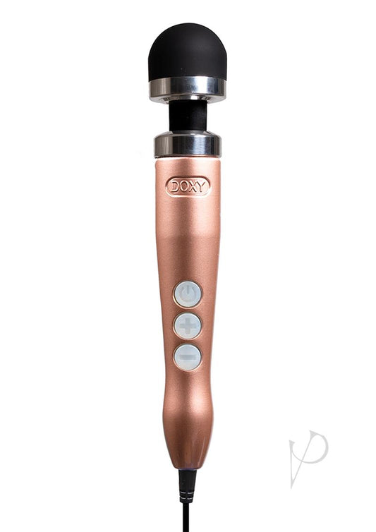 Doxy Die Cast 3 Wand Plug-In Body Massager - Black/Rose Gold - Small