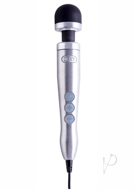 Doxy Die Cast 3 Wand Plug-In Vibrating Body Massager - Brushed Metal/Metal - Small