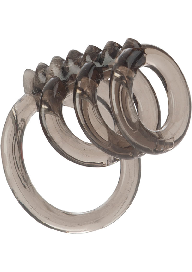 Dr. Joel Kaplan Support Master Triple Smooth Cock Ring - Smoke