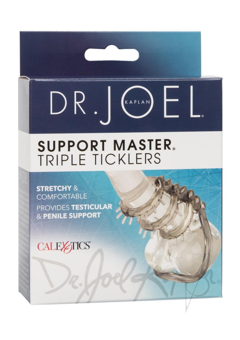 Dr. Joel Kaplan Support Master Triple Ticklers Cock Ring - Smoke