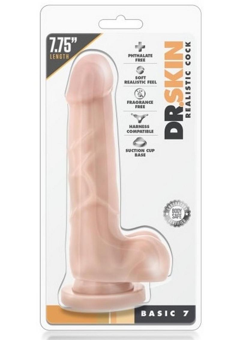 Dr. Skin Basic 7 Dildo - Vanilla - 7in