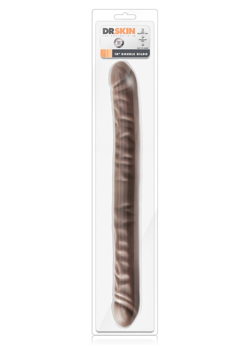 Dr. Skin Double Dildo - Chocolate - 18in