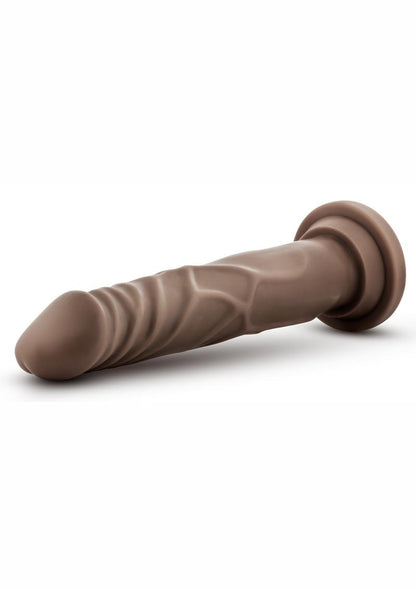 Dr. Skin Realistic Cock Basic 7.5 Dildo - Chocolate - 7.5in