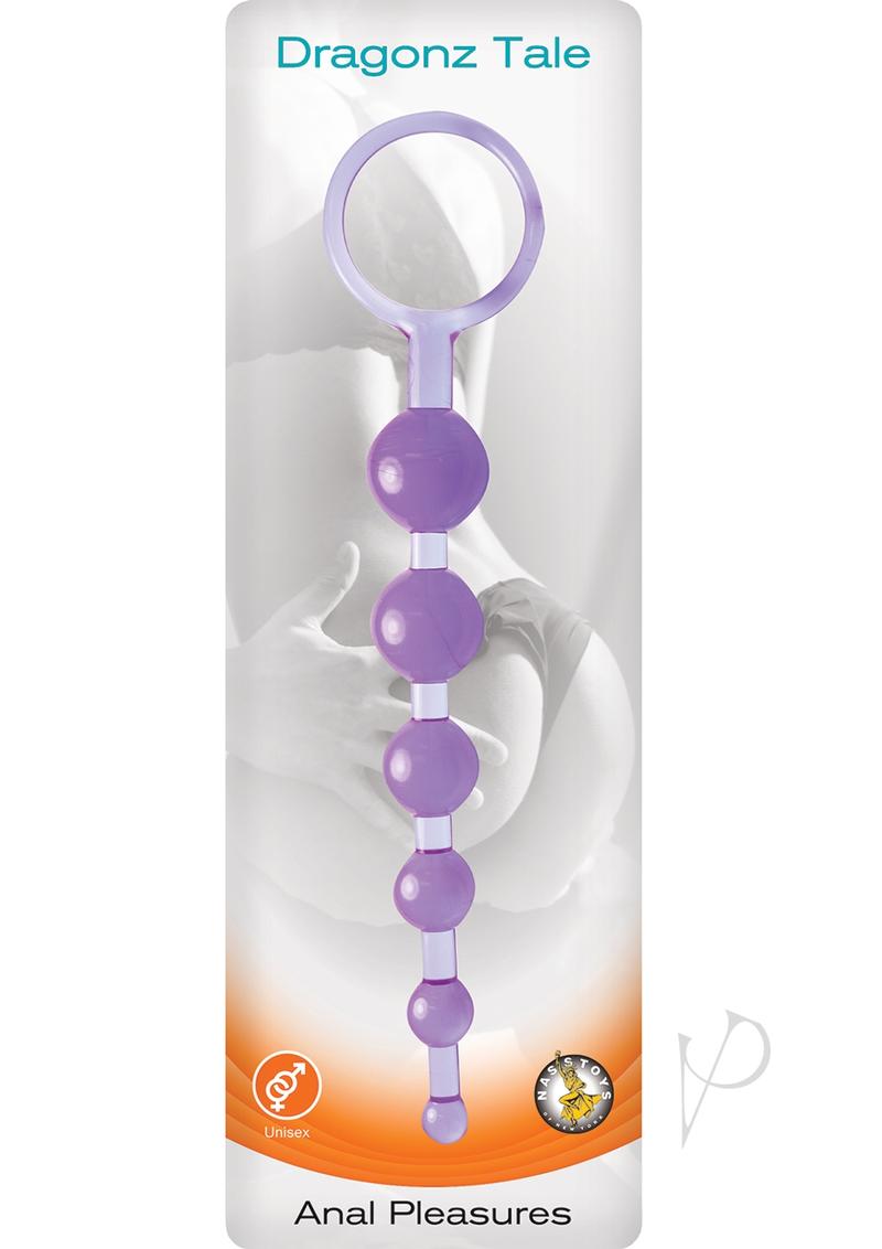 Dragonz Tale Anal Pleasures Silicone Anal Beads - Blue/Purple