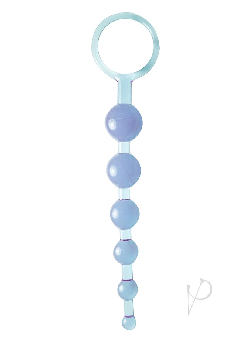 Dragonz Tale Anal Pleasures Silicone Anal Beads - Blue/Purple