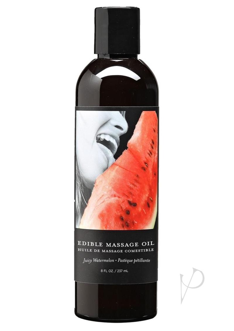 Earthly Body Hemp Seed Edible Massage Oil Juicy Watermelon - 8oz