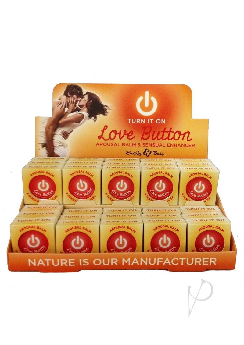 Earthly Body Hemp Seed Love Button Cooling Arousal Balm - 30 Each Per Display/Display