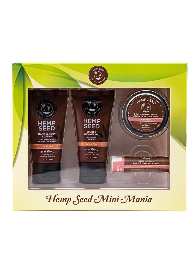 Earthly Body Hemp Seed Mini Mania Travel Bath and Body Set Isle Of You