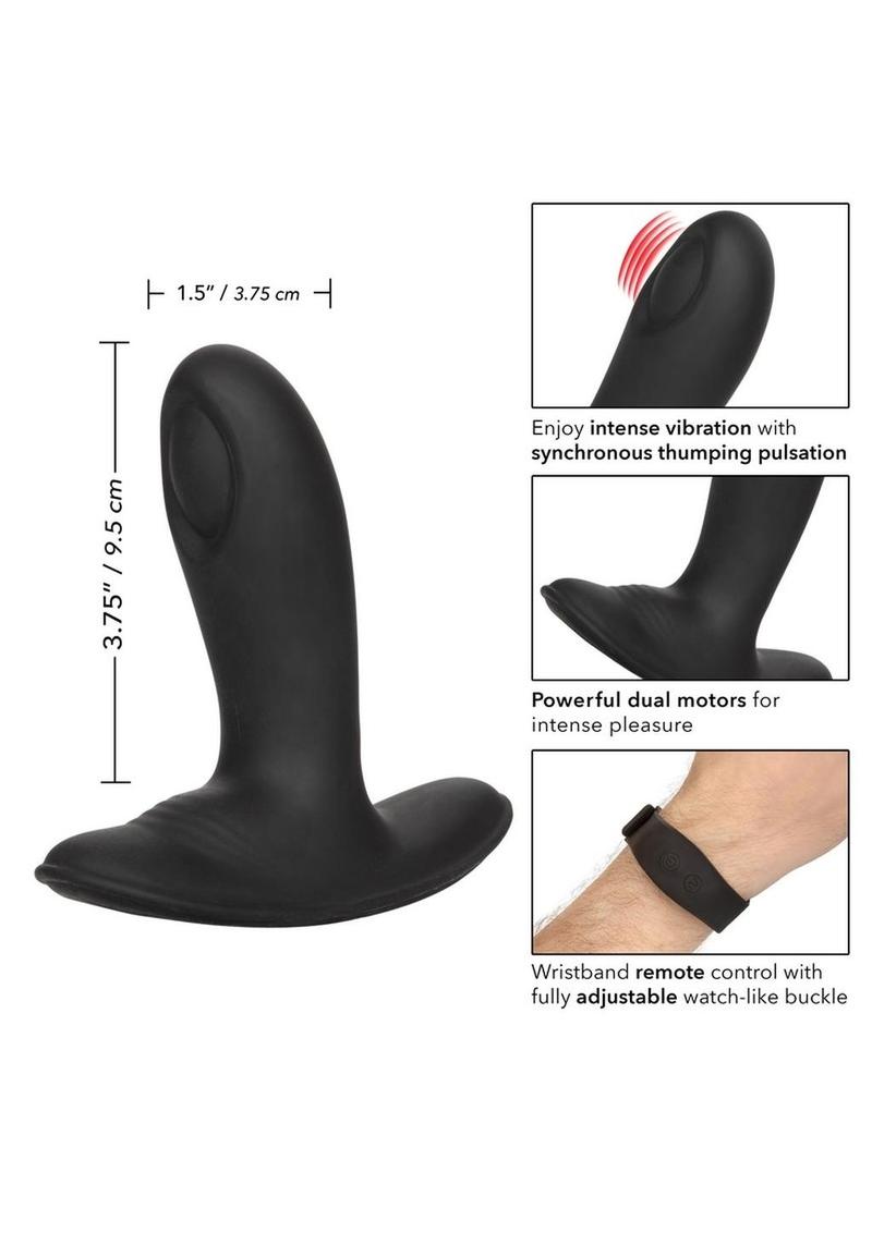 Eclipse Pulsing Probe Silicone Rechargeable Vibrating Butt Plug with Remote Control