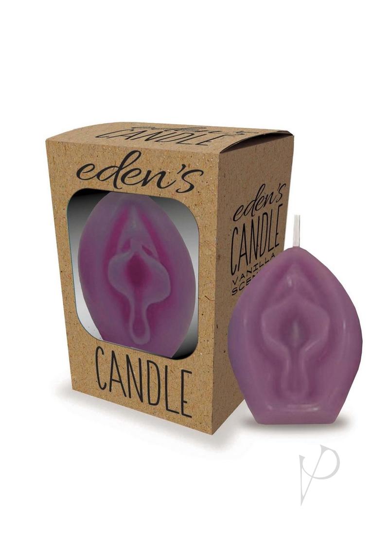 Eden's Candle Vanilla Scented Vagina - Eggplant Purple/Purple