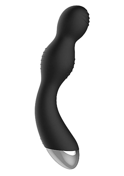 Electro Shock Rechargeable Silicone E-Stimulation G-Spot Vibrator - Black