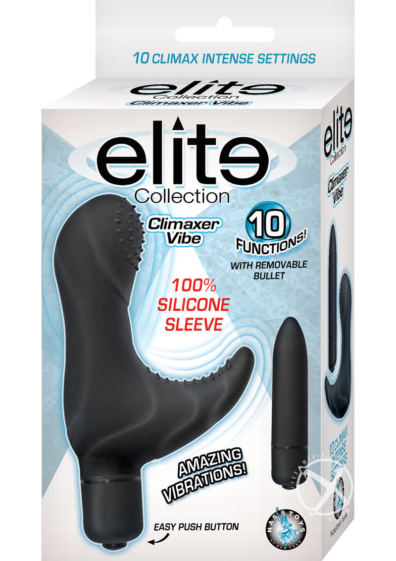 Elite Collection Silicone Climaxer Vibrator - Black