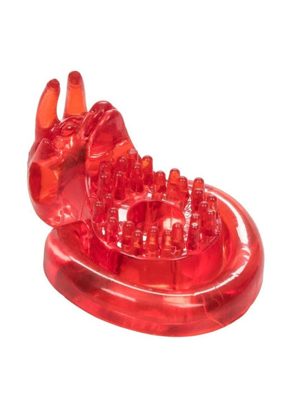 Elite Sexual Exciter Ruby Vibrating Cock Ring with Clitoral Stimulation