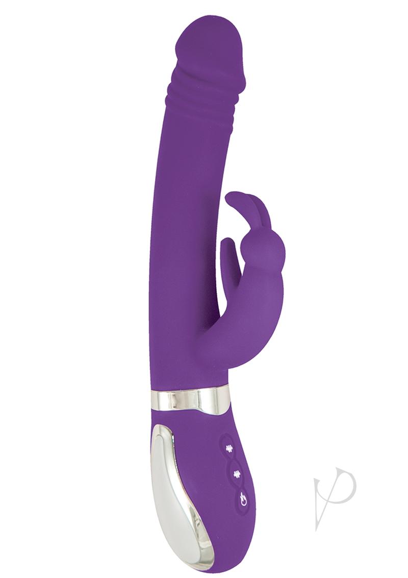 Energize Heat Up Bunny 2 Rechargeable Silicone Warming Vibrator - Purple