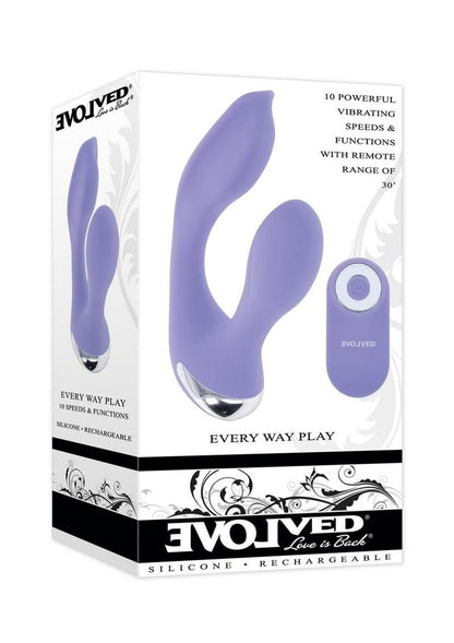 Every Way Play Rechargeable Silicone Wearable Vibrator with Remote Control - Purple