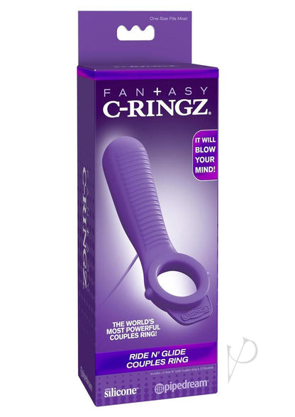 Fantasy C-Ringz Silicone Ride N' Glide Couples Cock Ring - Purple