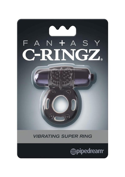 Fantasy C-Ringz Vibrating Super Cock Ring with Bullet - Black