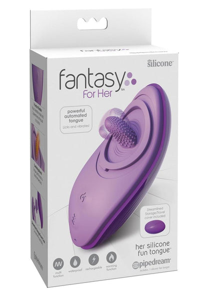 Fantasy For Her Silicone Fun Tongue Rechargeable Multi Function Waterproof - Purple