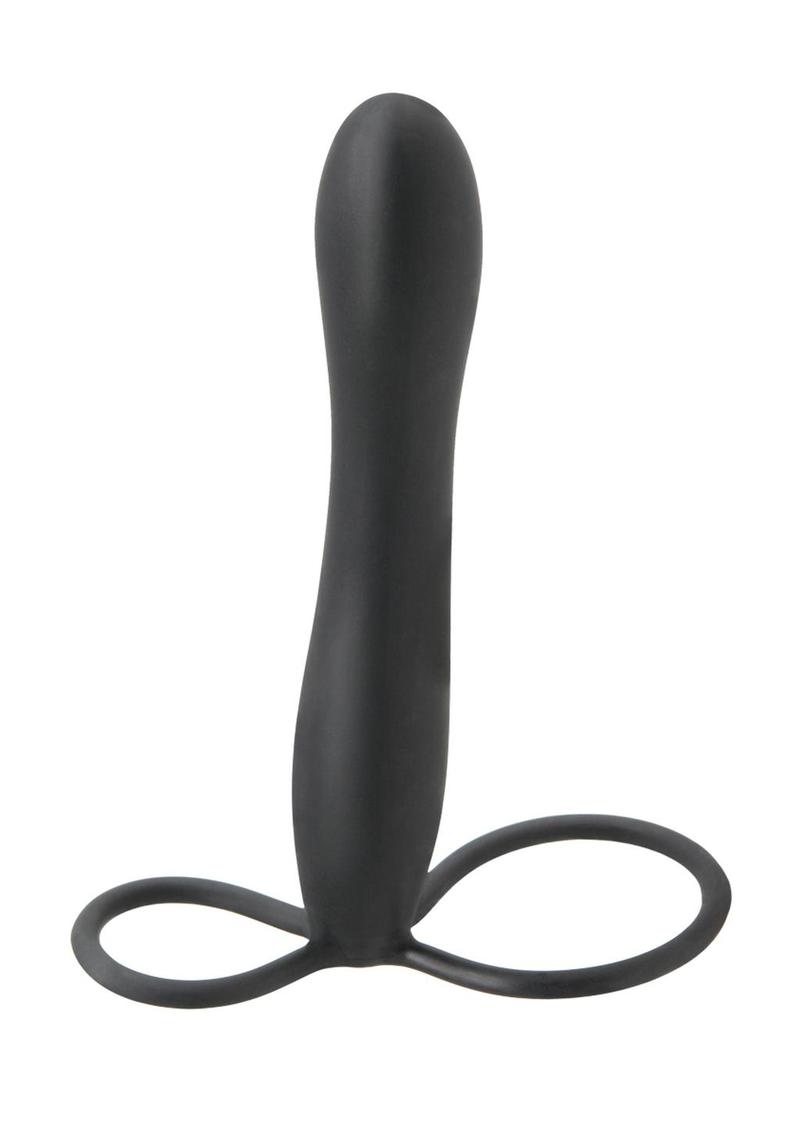 Fetish Fantasy Elite Double Trouble Silicone Male Strap-On Dildo Waterproof - Black - 6in