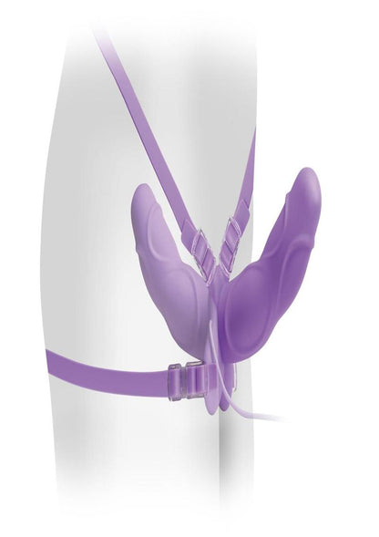 Fetish Fantasy Elite Vibrating Double Delight Strap-On Silicone Waterproof