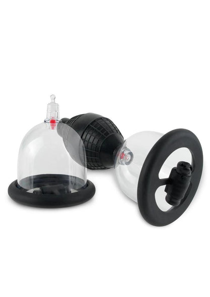 Fetish Fantasy Series Vibrating Nipple Silicone Pleasure Cups with Pump