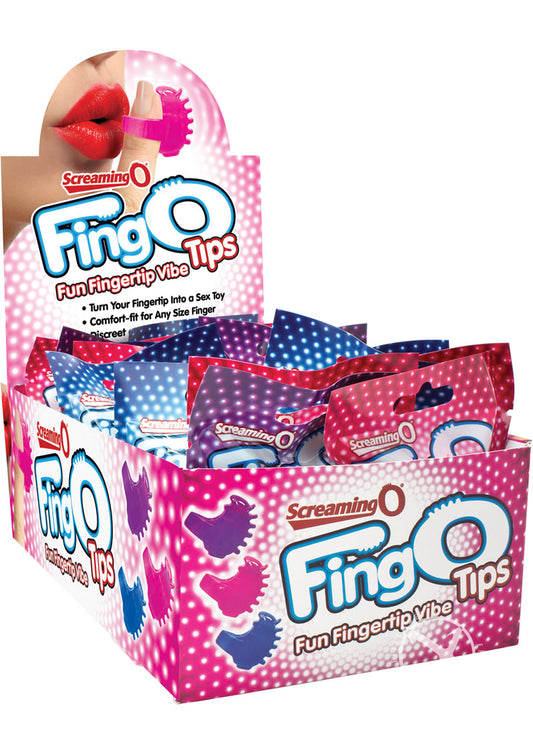 Fing O Tips Silicone Finger Massagers - Assorted Colors - 18 Each Per Counter Display