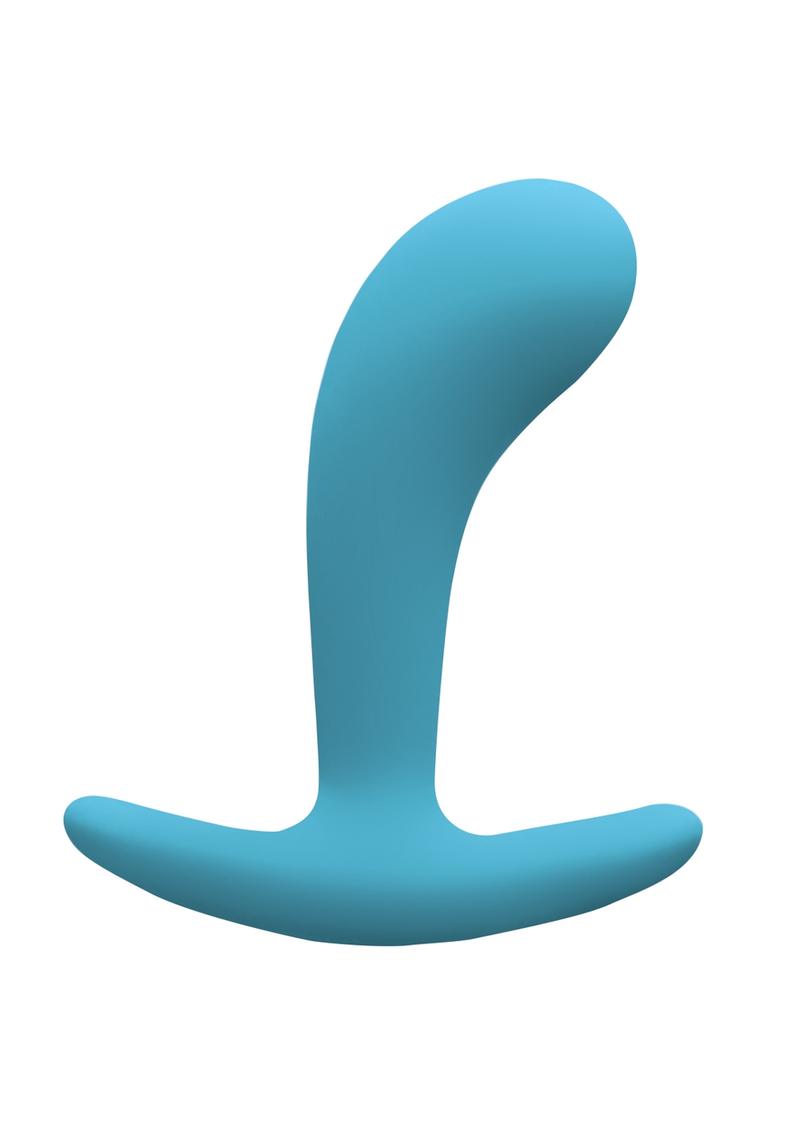 Firefly Contour Plug Silicone Butt Plug - Blue/Glow In The Dark - Small