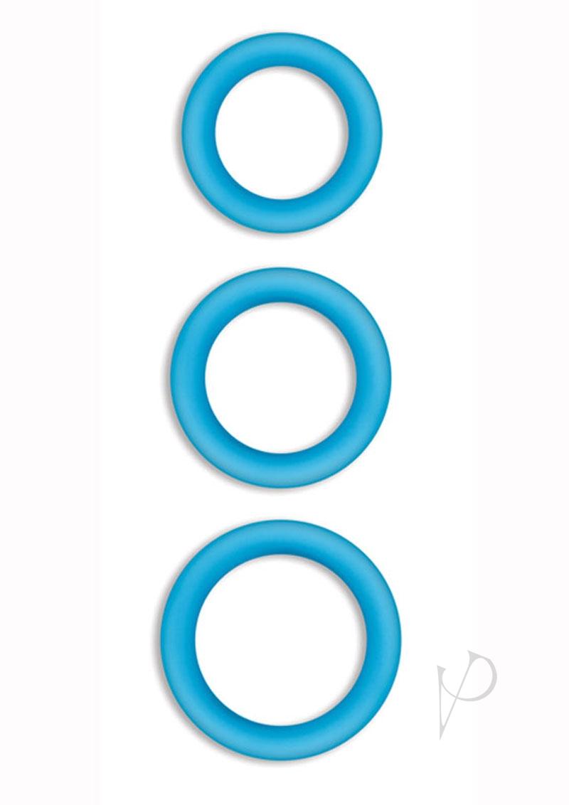 Firefly Halo Large Silicone Cock Ring - Blue/Glow In The Dark - Large