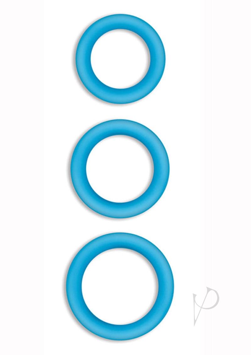 Firefly Halo Medium Silicone Cock Ring - Blue/Glow In The Dark - Medium