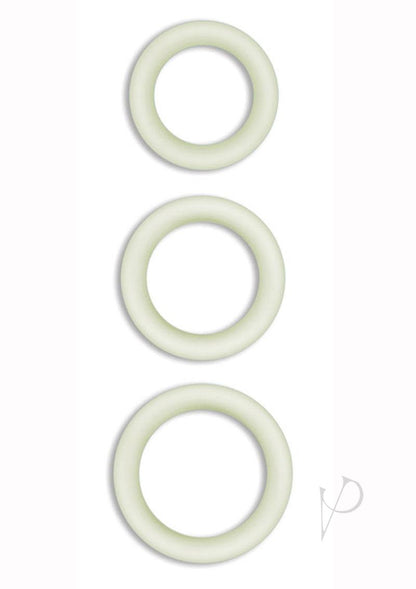 Firefly Halo Medium Silicone Cock Ring - Clear/Glow In The Dark - Medium