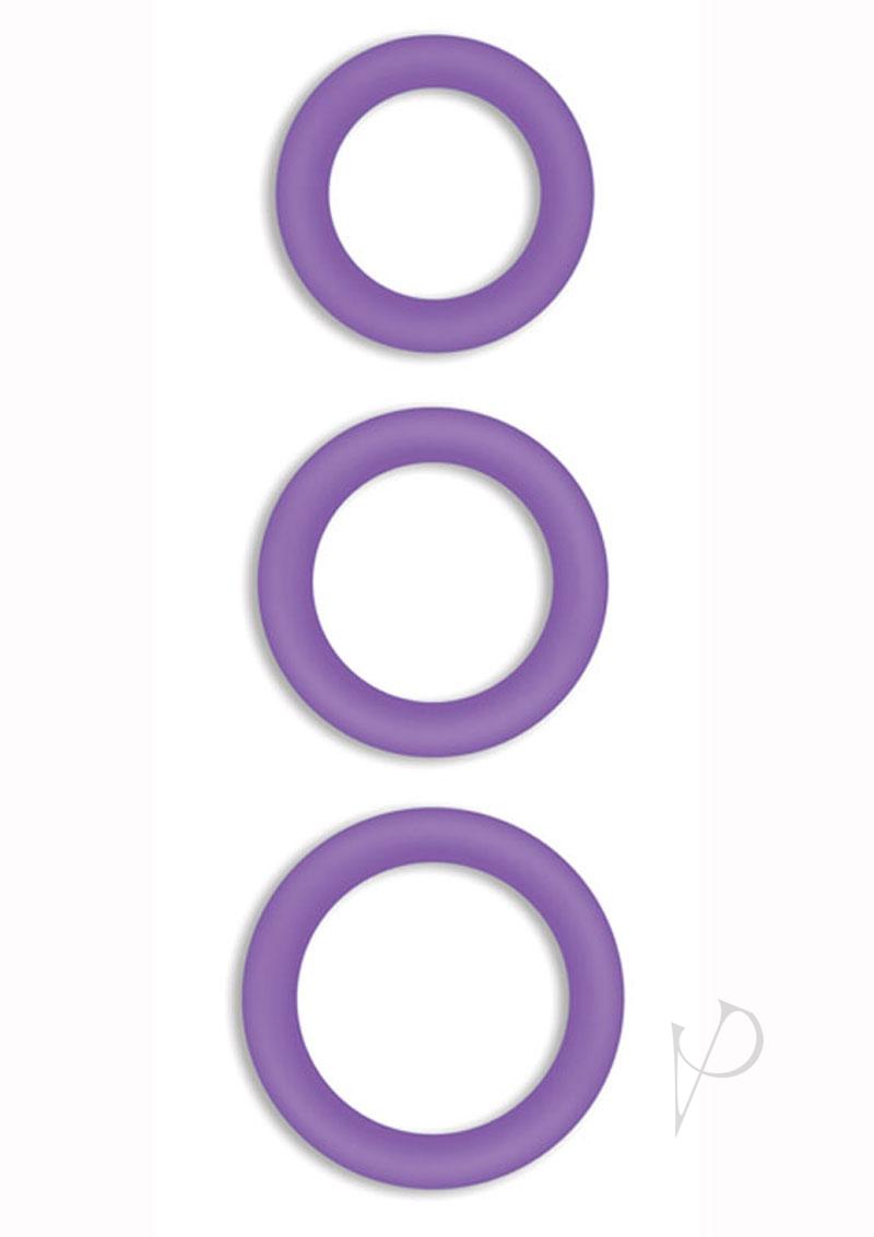 Firefly Halo Medium Silicone Cock Ring - Glow In The Dark/Purple - Medium