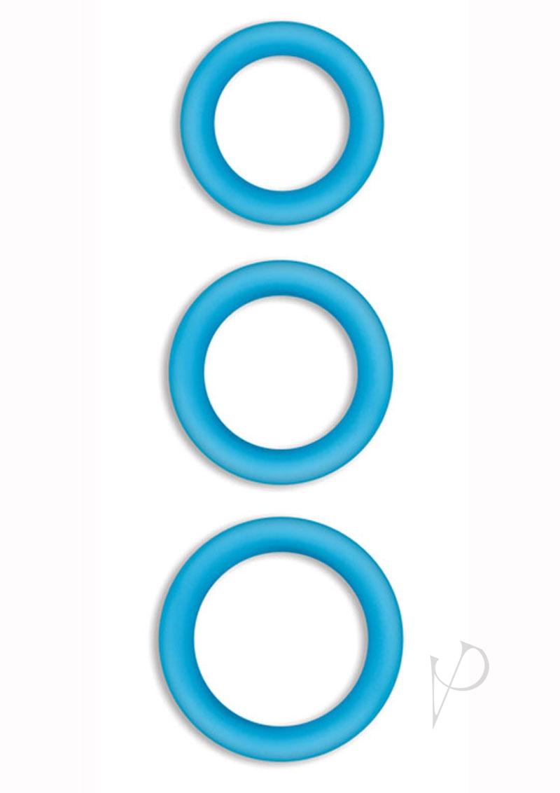 Firefly Halo Small Silicone Cock Ring - Blue/Glow In The Dark - Small