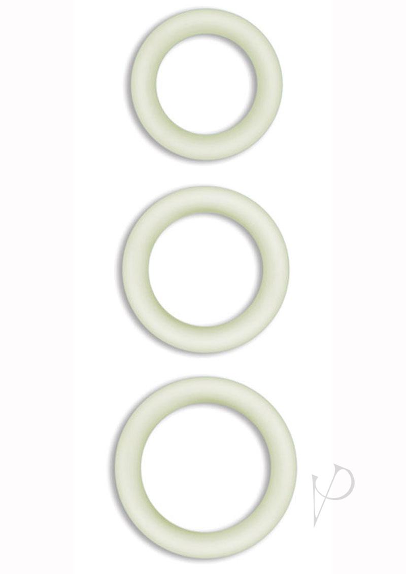 Firefly Halo Small Silicone Cock Ring - Clear/Glow In The Dark - Small