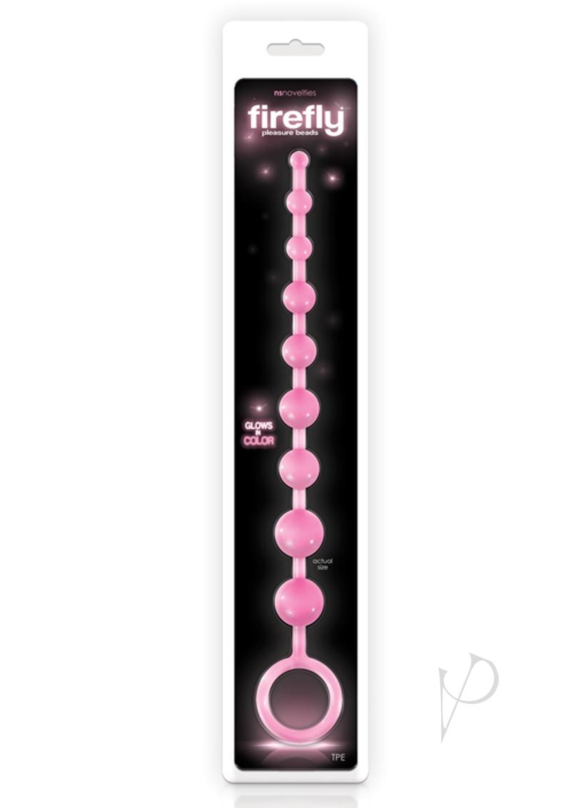 Firefly Pleasure Beads Glow In The Dark Anal Beads - Glow In The Dark/Pink