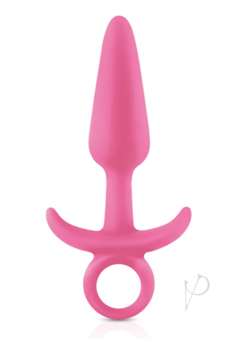 Firefly Prince Silicone Butt Plug - Glow In The Dark/Pink - Medium