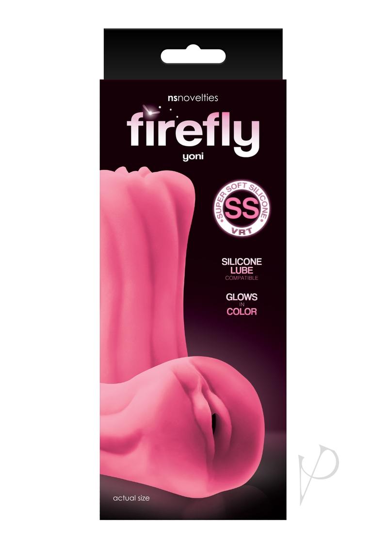 Firefly Yoni Silicone Masturbator Glow In The Dark - Pussy - Glow In The Dark/Pink