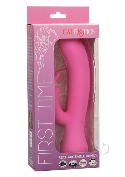 First Time Silicone Rechargeable Bunny Rabbit Vibrator - Pink