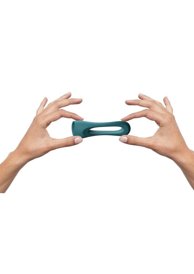 Flux Ring Silicone Cock Ring - Teal Me