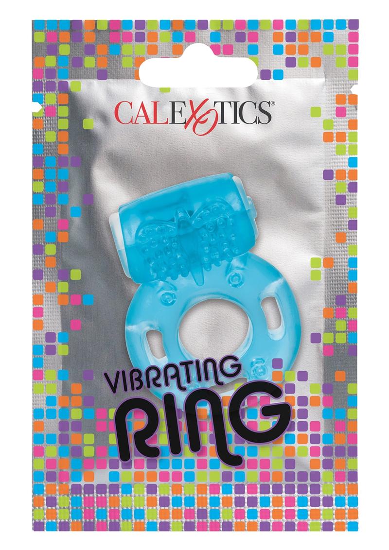 Foil Pack Vibrating Cock Ring - Blue