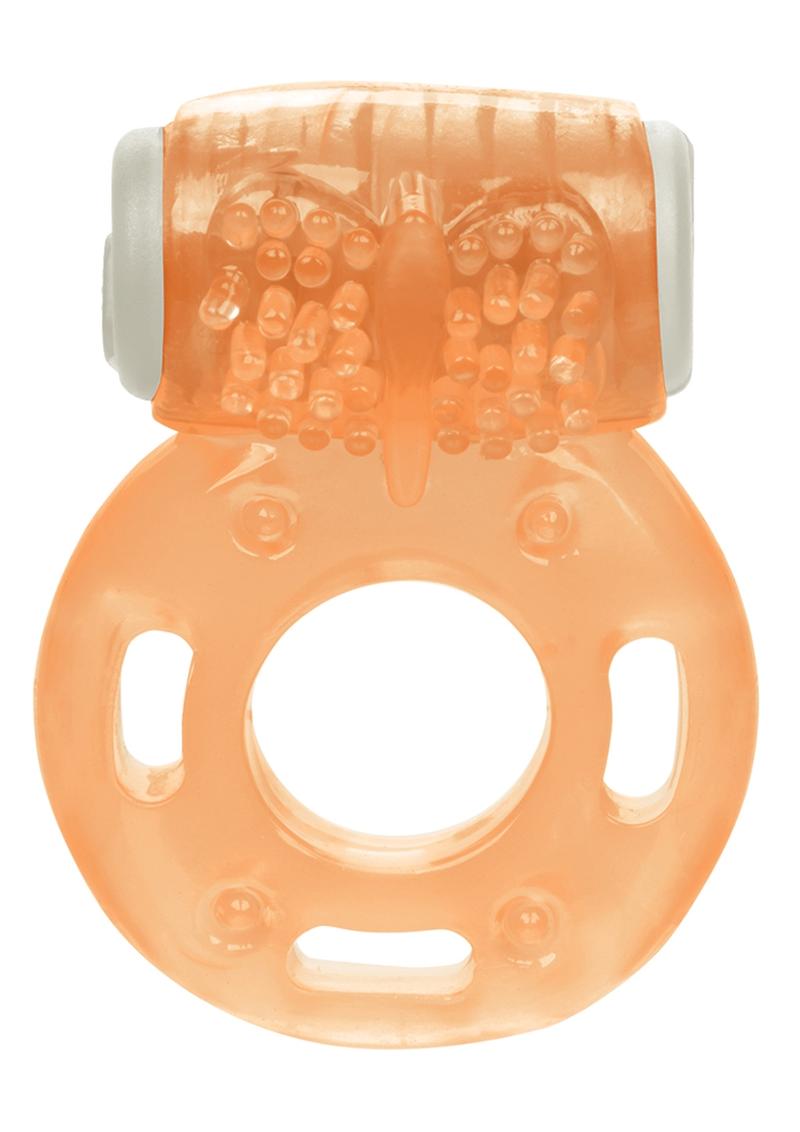 Foil Pack Vibrating Cock Ring - Orange