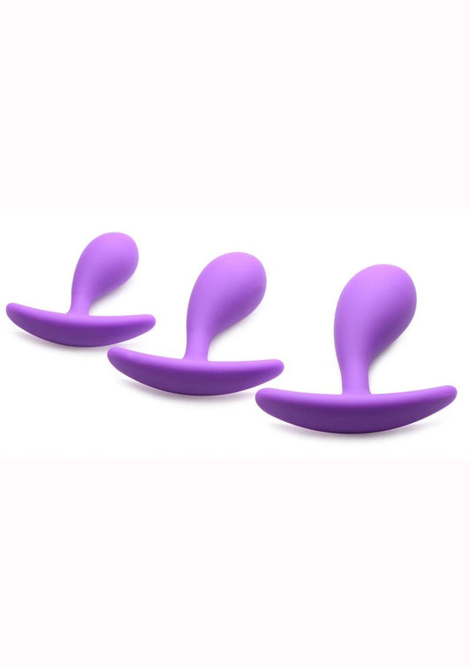 Frisky Booty Poppers Silicone Anal Trainer Kit - Purple - 3 Piece