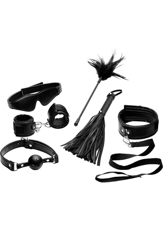 Frisky Tame Me 8 Piece Beginner Bondage - Black - Set