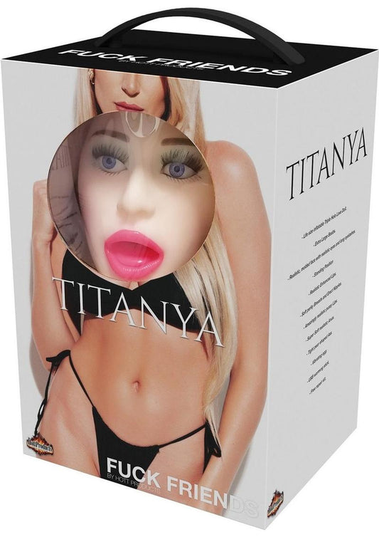 Fuck Friends Titanya Blow-Up Doll with Rechargeable Egg Kit - Vanilla