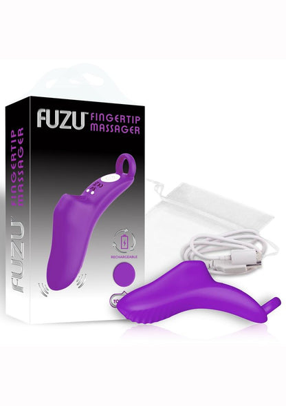 Fuzu Rechargeable Silicone Finger Massager - Purple