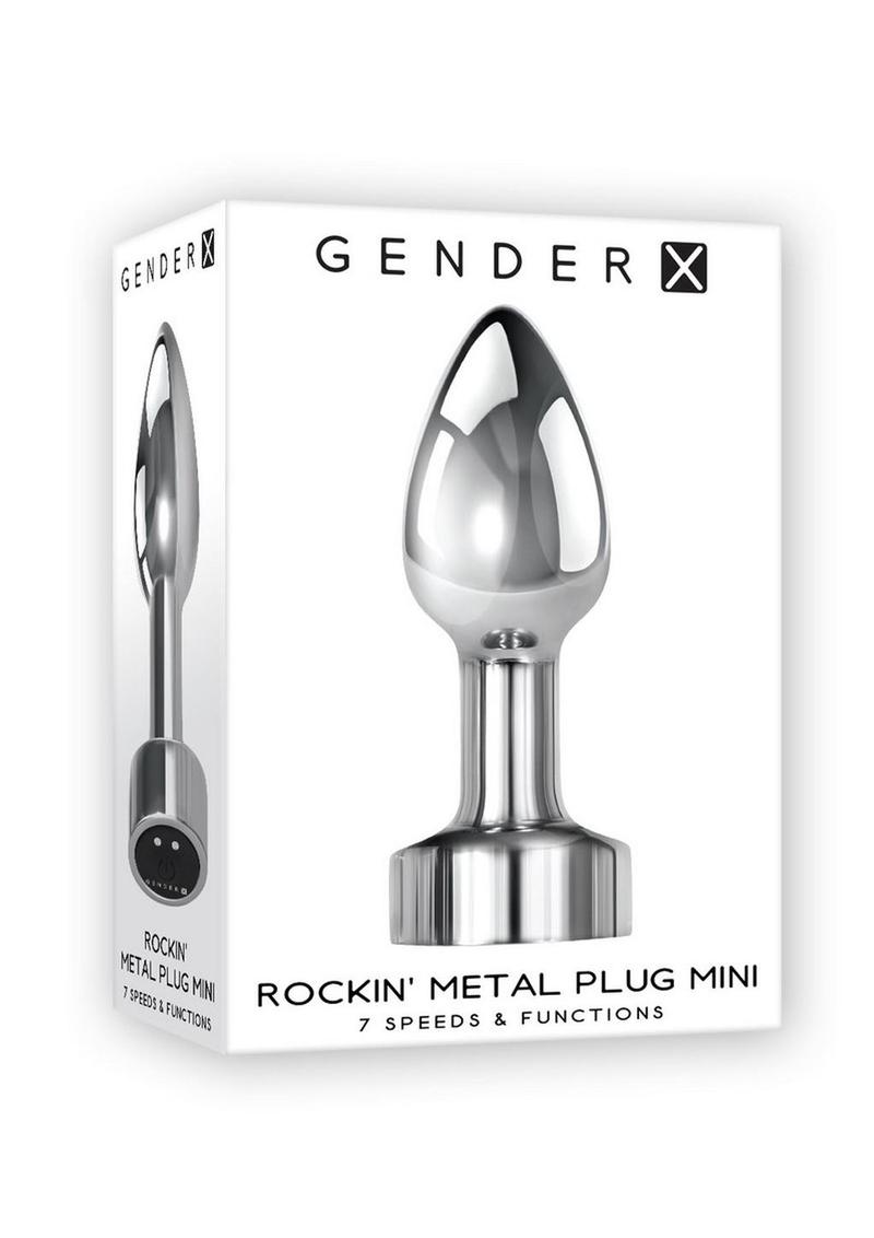 Gender X Rockin Rechargeable Metal Mini Plug - Metal/Silver