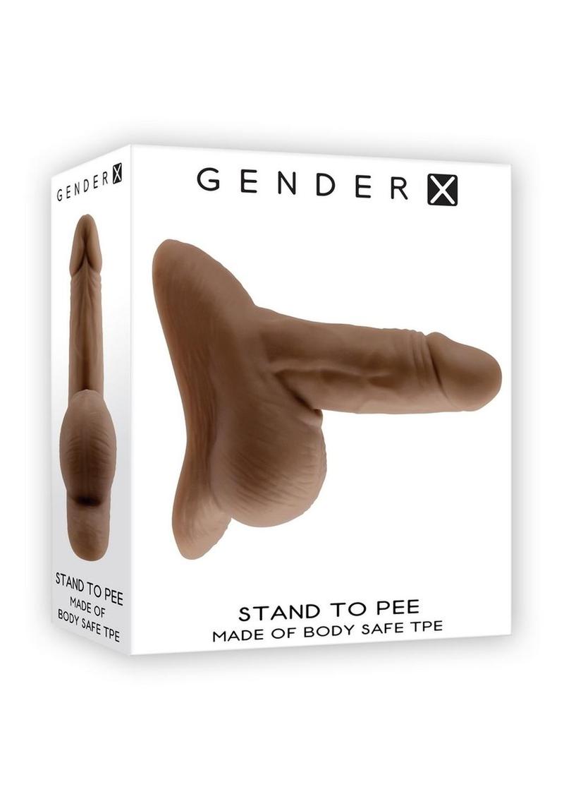 Gender X Tpe Stand to Pee Hollow Dong - Chocolate