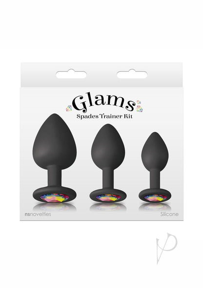 Glams Spades Trainer Kit Silicone Plugs - Black - 3pc