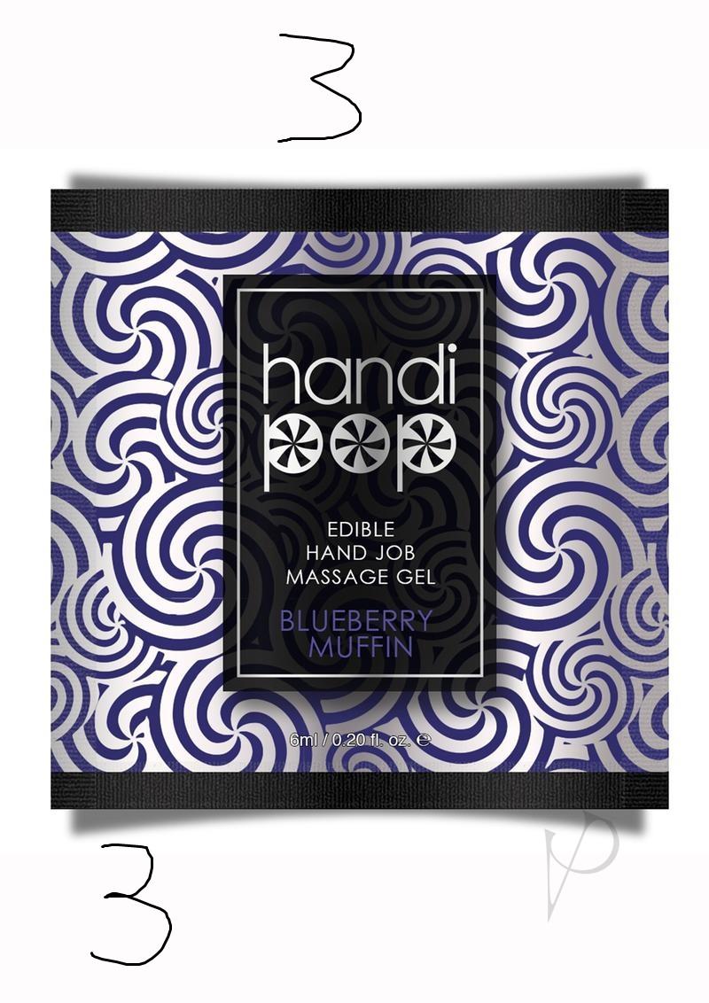 Handipop Edible Handjob Massage Gel Blueberry Muffin