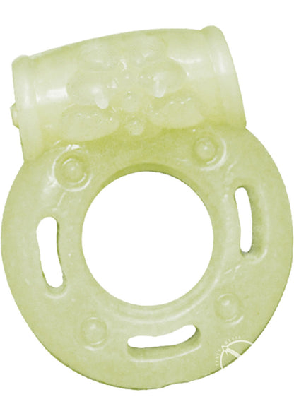 Hero Climax Vibrating Luminous Cock Ring - Glow In The Dark